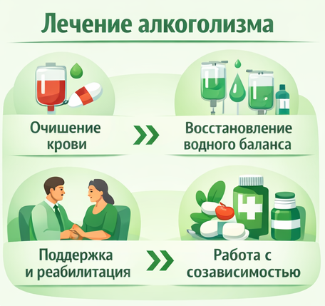 лечение алкоголизма в Новотроицке этапы